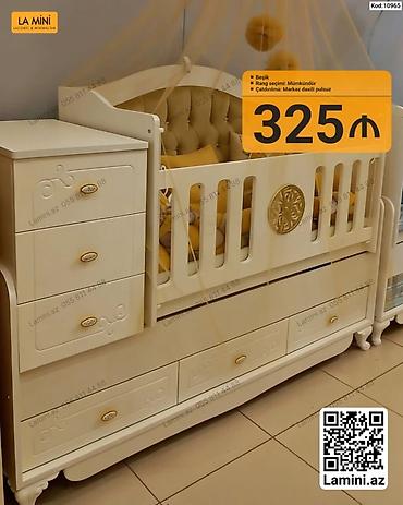 mini canta: Beşik – kod: 10965 - Model: La Mini beşik-komod kombinəsi - Qiymət — 1