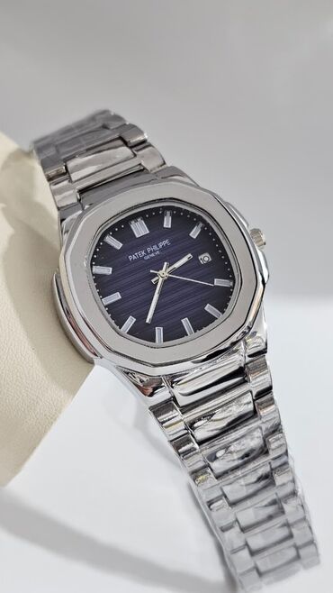 1 qram gümüşün qiyməti 2023: Новый, Наручные часы, Patek Phillipe, цвет - Серебристый