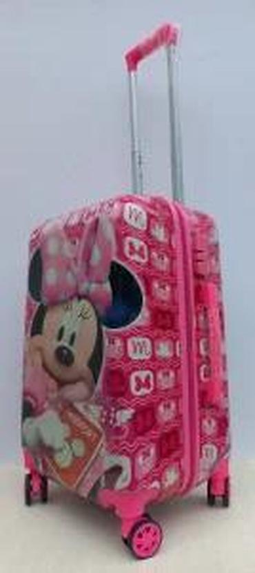 Rančevi, torbe i koferi: Dečji kofer na točkiće – Minnie Mouse motiv - Dimenzije: kabinski — 13