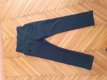 lv pantalone: Pantalone za trudnice sa elastičnim delom za stomak. Crne elastične