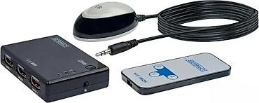 serveri: Schwaiger HDMI 3×1 A preklopnik sa daljinskim i eksternim IR — 1