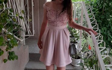 lepršave haljine za punije: M (EU 38), color - Pink, Evening, With the straps