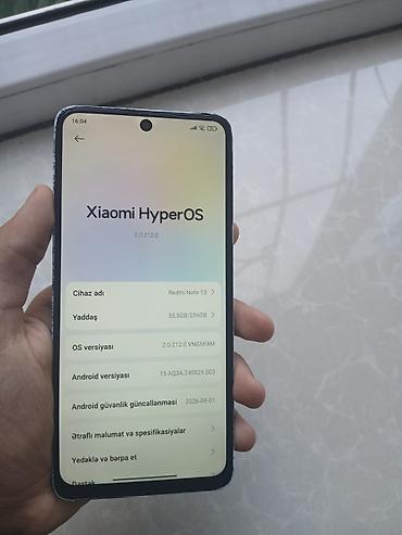 xiaomi note 12 s: Redmi Note 13, 256 GB, rəng - Qara, İki sim kartlı, Face ID — 4