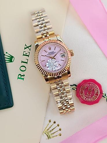 original saatlar: Yeni, Qol saatı, Rolex, rəng - Çəhrayı — 1