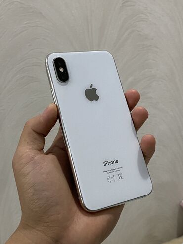 Apple iPhone: IPhone Xs, Б/у, 64 ГБ, Белый, Защитное стекло, Чехол, 76 %