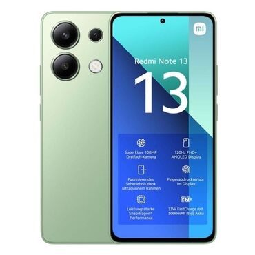 сотовые телефоны бишкек цены: Redmi, Redmi Note 13, Колдонулган, 256 ГБ, түсү - Жашыл