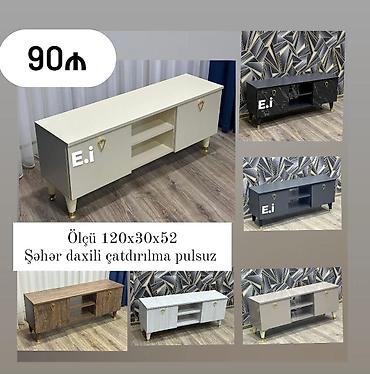 metbex divan desti: TV tumbası – müxtəlif rəng və teksturalarda - Ölçü: 120 x 30 x 52 sm — 1