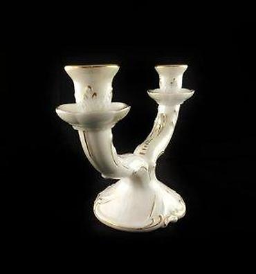 stilsko: SCHIERHOLZ PORCELAN SVEĆNJAK, RETKO | Veoma lep stari keramički — 3