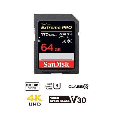 карты памяти uhs iii u3 для видеокамеры в Кыргызстан | Карты памяти: Продаю скоростные SD карты SanDisk Extreme PRO SDHC Card