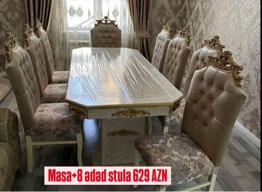 Sifarişlə masa və oturacaq dəstləri: Dördbucaq masa, Qonaq otağı üçün -da lalafo.az — 15 Sifarişlə masa və oturacaq dəstləri: Dördbucaq masa, Qonaq otağı üçün — 15