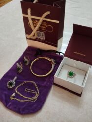 Zərgərlik dəstləri: Başlıq: Dəst italiyan qızıl suyunan İtaliyadan gətirilib Təsvir — 8