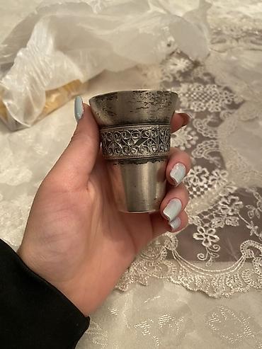 cay stəkanı: Qədəhlər, rəng - Gümüşü, Metal, 1 əd — 2
