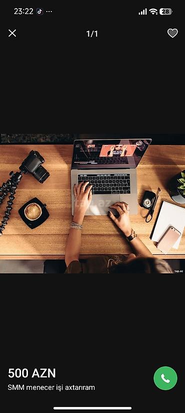 SMM menecer, 15 yaş, 1 ildən az təcrübə, Onlayn iş