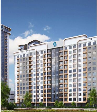1 ком квартира ош: 2 комнаты, 64 м², Элитка, 10 этаж, ПСО (под самоотделку)