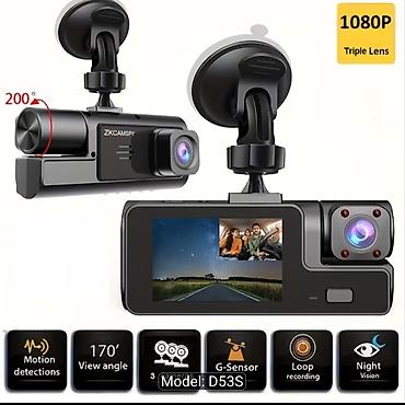 ucuz masin manitoru: ZKCAMSPY avtomobil DVR – Model D53S 2 KAMERA - 1080P Full HD qeyd - — 1