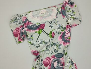 różowe bluzki w kwiaty: Blouse, S (EU 36), condition - Very good