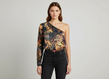 asymetryczna bluzki na jedno ramię: PrettyLittleThing, Women's blouse, size S