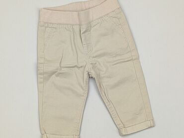 beżowe skórzane spodnie: Niemowlęce spodnie materiałowe, 0-3 m, 56-62 cm, H&M, stan - Dobry