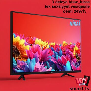 Televizorlar: Yeni Televizor Nikai 32" HD (1366x768), Pulsuz çatdırılma, Ödənişli çatdırılma