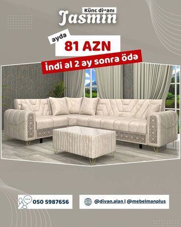Divanlar: Künc divan, Yeni, Açılan, Bazalı, Parça, Çatdırılma yoxdur — 13