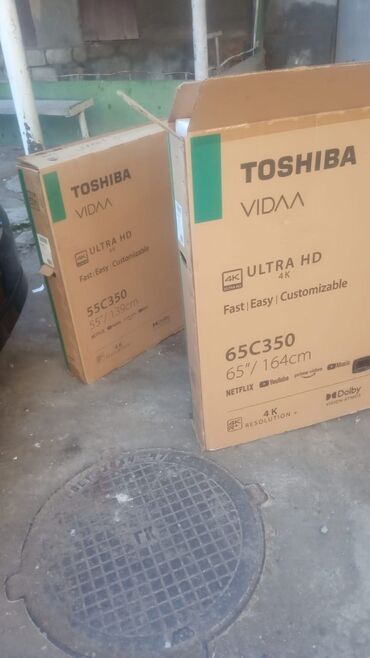 televizor altdiqi: Yeni Televizor Toshiba Led 65" Pulsuz çatdırılma