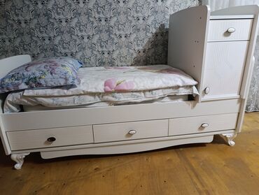 белье для девочек: Oğlan və qız üçün, Çarpayı, Bazasız, Matras ilə, Siyirməli