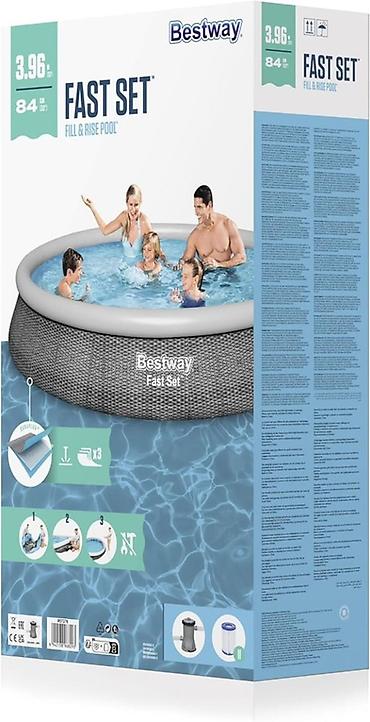 Бассейны: Надувной каркасный бассейн Bestway Fast Set (серия Fill & Rise) - — 1