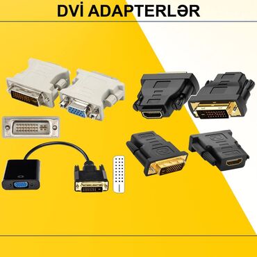 домашний компьютер: DVİ Adapterlər ⭐DVİ İ (24+5) to VGA – 5 AZN ⭐DVİ D (24+1) to VGA – 12