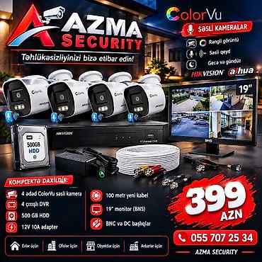 hdd 1tr: ColorVu səsli müşahidə kamera sistemi – Hikvision/Dahua texnologiyası — 1
