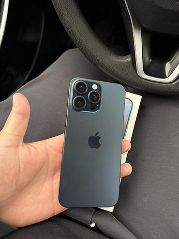 IPhone 15 Pro Max, Б/у, 1 ТБ, Blue Titanium, Коробка, 88 %