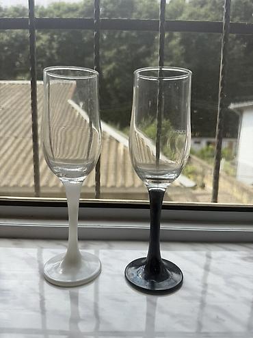 karaca qab: Qədəhlər, rəng - Ağ, Şüşə, 2 ədədli dəst, 200 ml — 1