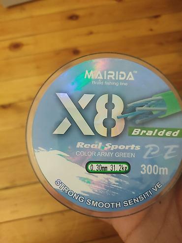 ovçu mağazası: Mairida X8 Braided Fishing Line – Real Sports - Növ: 8 lifli hörmə — 1