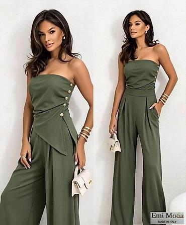 celika: Ženski elegantni kombinezon bez naramenica – Emi Moda, Made in Italy — 5