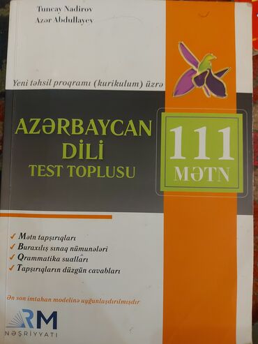 kitab çapı: Azerbaycan dili test toplusu metn kitabi
10azn