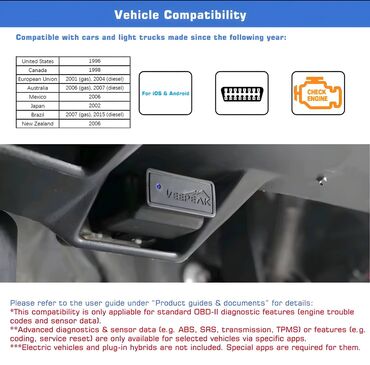 Alati za automobile: NOVO - Veepeak OBDCheck BLE+ Bluetooth OBD2 za iOS & Android — 28