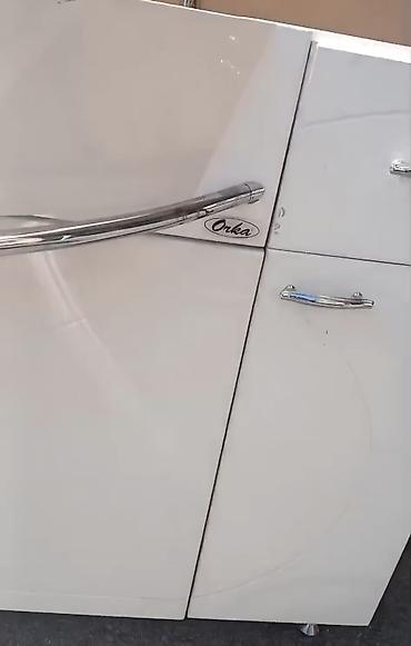 hamam ucun aksessuarlar: Ağ rəngli vanna otağı mebel dəsti - Material: MDF/laminat əsaslı — 1
