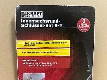 testera za trimer: KRAFT Werkzeuge – Set torx ključeva u obliku slova L, 9 delova - Tip — 6