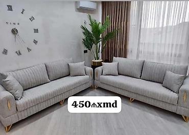 prixoji mebel 2025: İki ədəd müasir dizaynlı salon divanı dəsti. Xüsusiyyətlər: - Rəng — 1