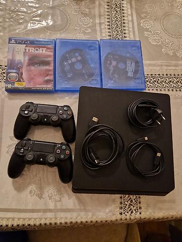 PlayStation 4 Slim komplekti Təcili satılır - PS4 Slim konsolu (qara)