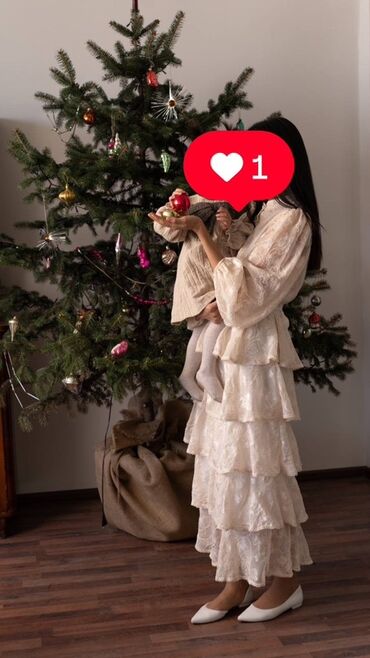 свадебное платье для мамы: Платье айвори в винтажном стиле с многоярусной юбкой. - Цвет