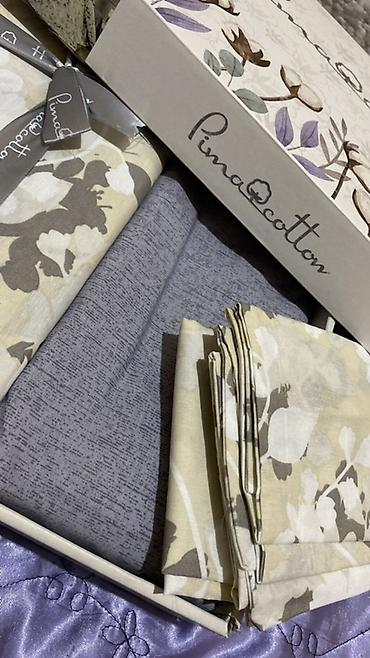 Yorğan üzləri: Pima Cotton yataq dəsti - Material: 100% Pima pambıq (qutuda “Pima — 3