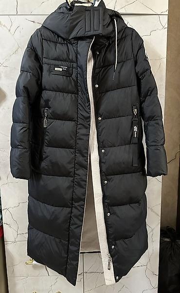 Пуховик, Длинная модель, С капюшоном, 2XL