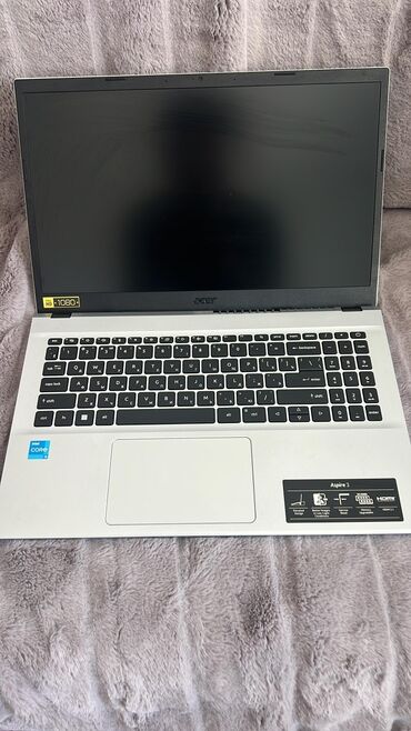 компьютере: Ноутбук, Acer, 8 ГБ ОЭТ, Intel Core i3, 15.6 ", Татаал эмес тапшырмалар үчүн, эс тутум SSD