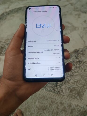 huawei gt: Huawei P40 lite, 64 GB, rəng - Qara, Barmaq izi