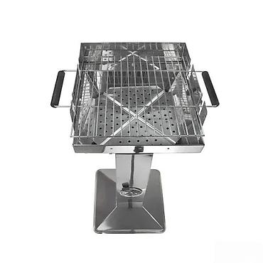 Sve za roštilj: Stojeći roštilj na ćumur od nerđajućeg čelika - Materijal: polirani — 4