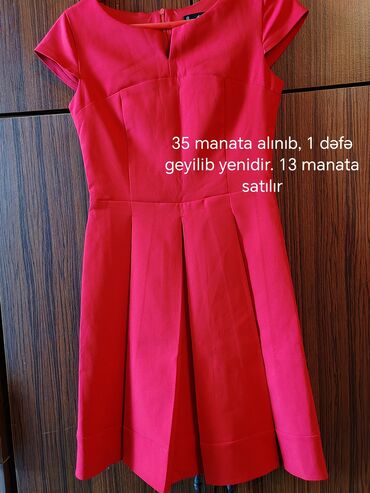qırmızı don: Коктейльное платье, Мини, S (EU 36)