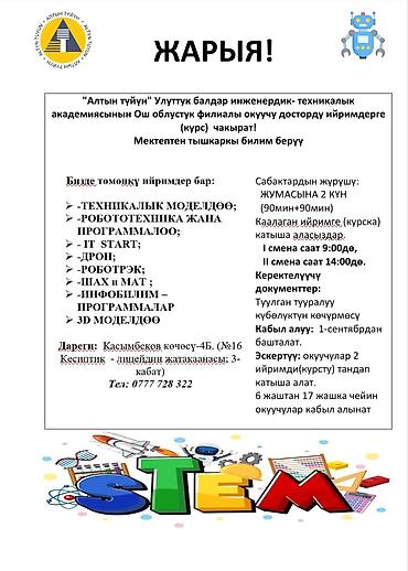 world class: Курсы внеурочного обучения для детей и подростков (STEM) Организатор — 1