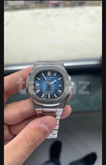 ag koynekler kisi ucun: Qol saatı, Patek Phillipe, rəng - Göy