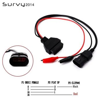 Alati za automobile: Adapter kabl 3-pin na 16-pin OBD2 za Fiat/Alfa Romeo/Lancia - — 2