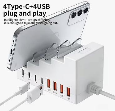 type c: 💪 Многопортовая настольная зарядная станция-органайзер "Wowssyo" — 3